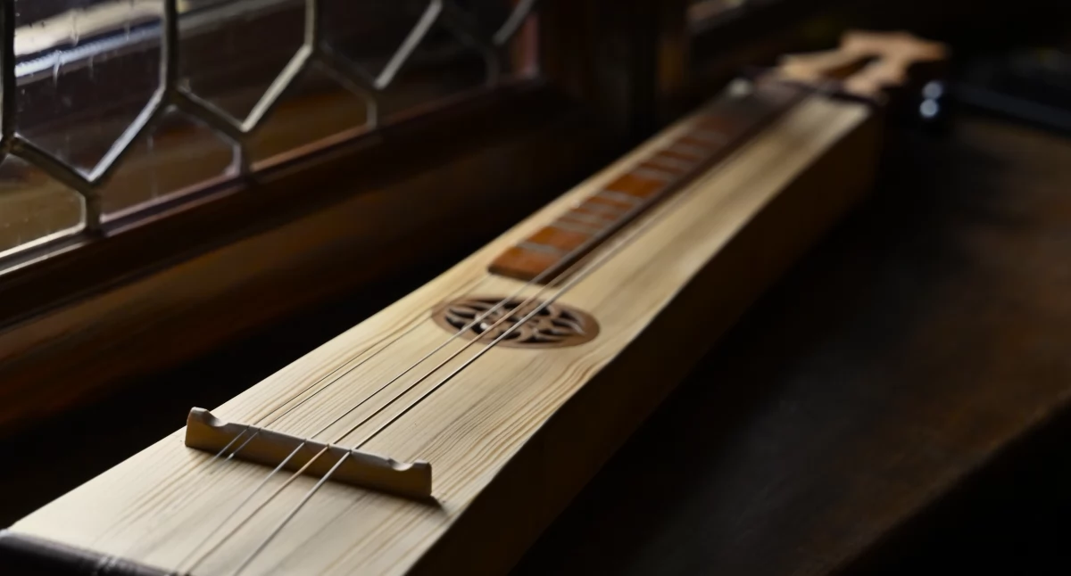 Citola, viola da gamba i scheitholt. Muzeum w Jarosławiu Kamienica Orsettich zakupiło Instrumenty muzyczne