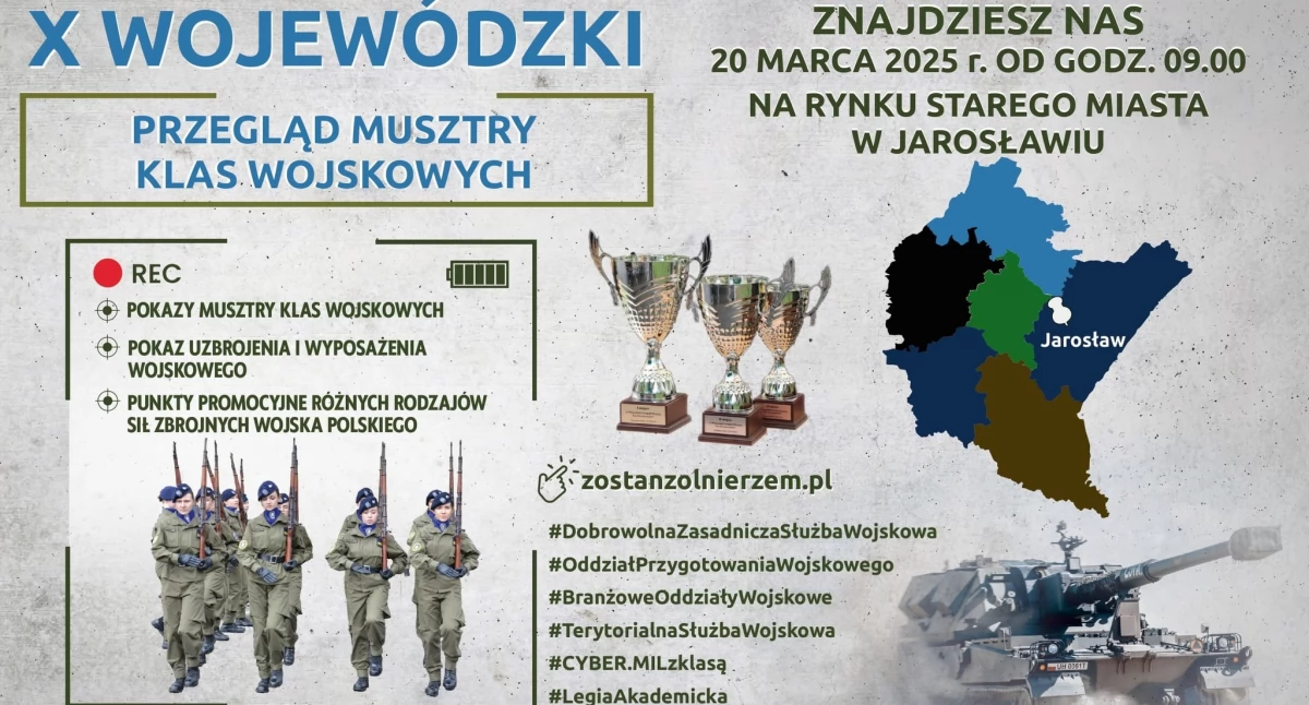 X Wojewódzki Przegląd Musztry Klas Wojskowych W  Jarosławiu