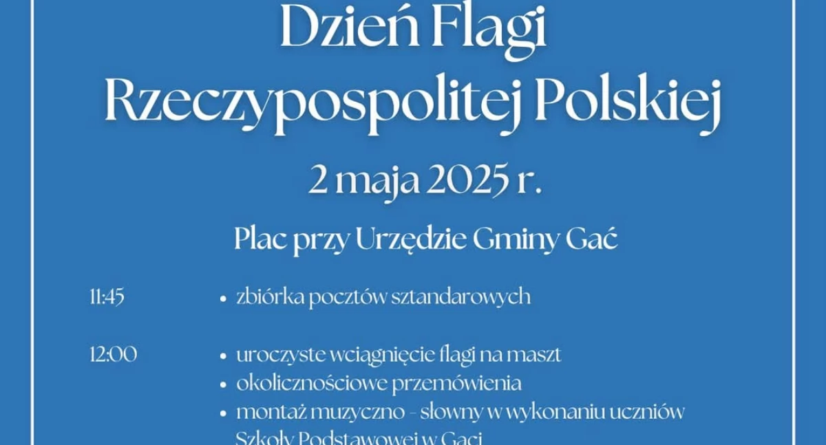 Dzień Flagi Rzeczypospolitej Polskiej w Gaci
