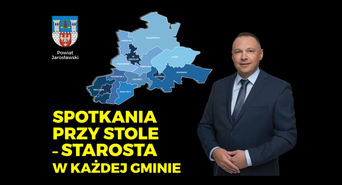 Spotkanie ze Starostą Powiatu Jarosławskiego Kamilem Dziukiewiczem         