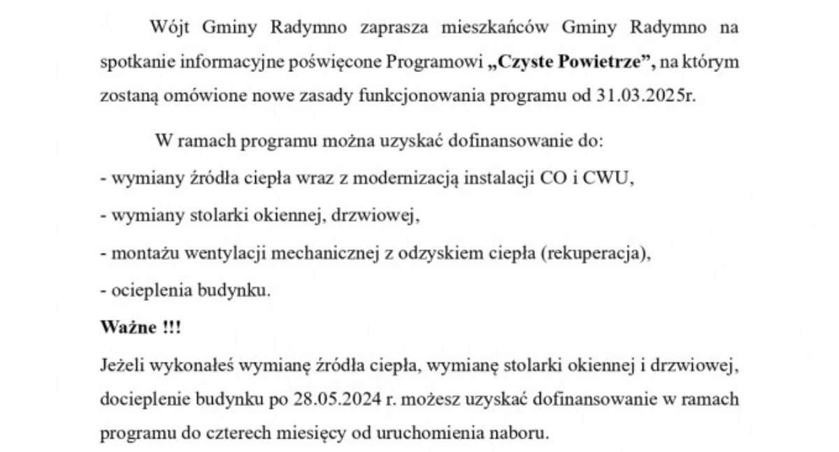 Spotkanie informacyjne poświęcone Programowi 