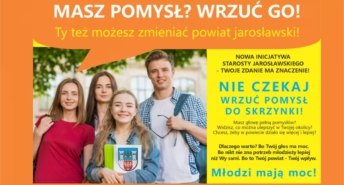 Młodzi mają moc! Nowa inicjatywa starosty jarosławskiego Kamila Dziukiewicza
