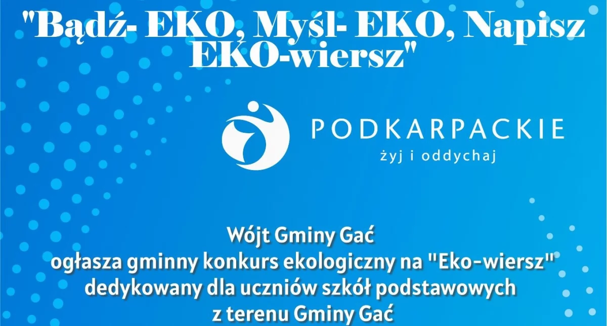 Gminny Konkurs Ekologiczny „Eko- wiersz” w Gaci 
