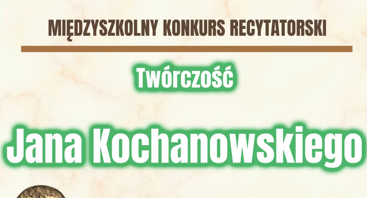  Międzyszkolny Konkurs Recytatorski pt. Twórczość Jana Kochanowskiego w Miejskiej Bibliotece Publicznej w Jarosławiu