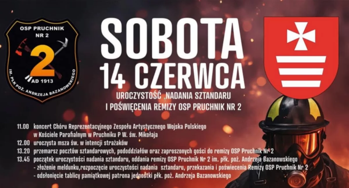  Uroczystość nadania sztandaru i poświęcenie remizy OSP Pruchnik