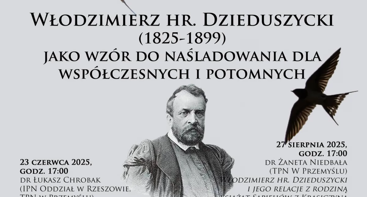 Prelekcja dra Łukasza Chrobaka (TPN w Przemyślu, IPN Oddział w Rzeszowie) pt. Książęta Lubomirscy z Przeworska z Przeworska Jerzy, Andrzej i Eleonora. Naśladowcy Włodzimierza hr. Dzieduszyckiego czy koryfeusze swej epoki?