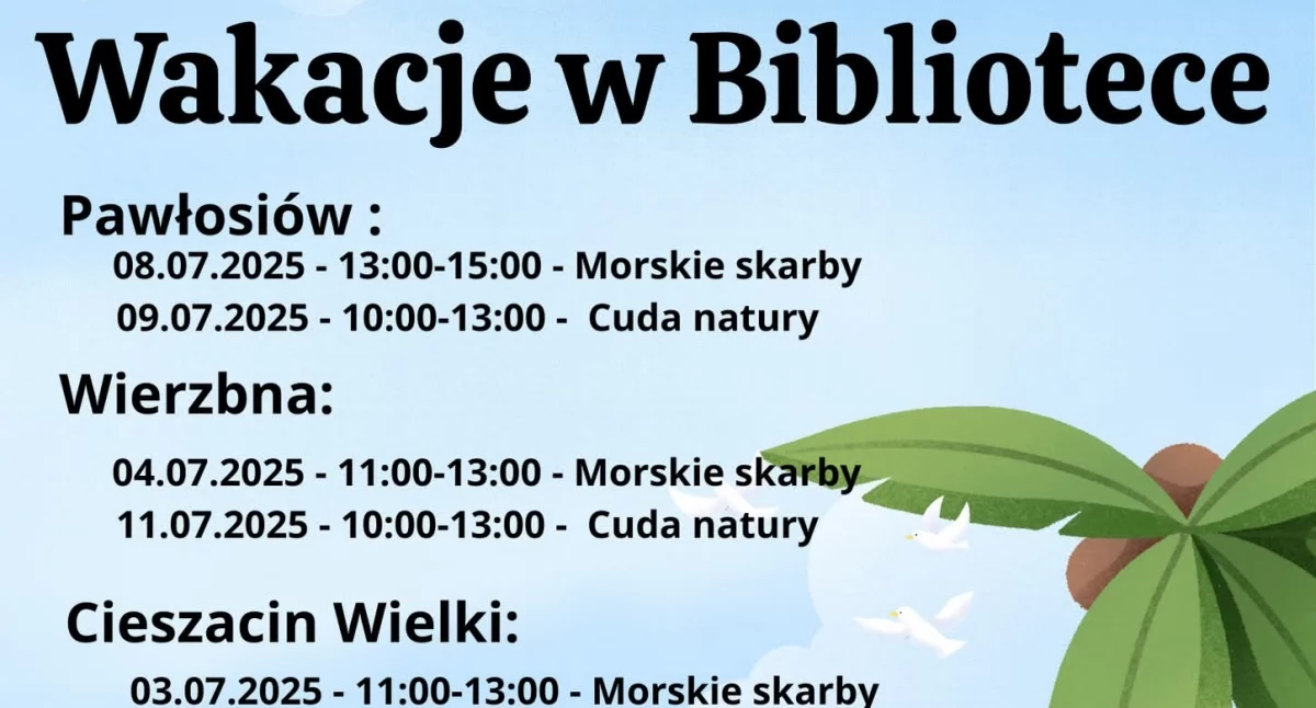 Wakacje w Bibliotece w Pawłosiowie 