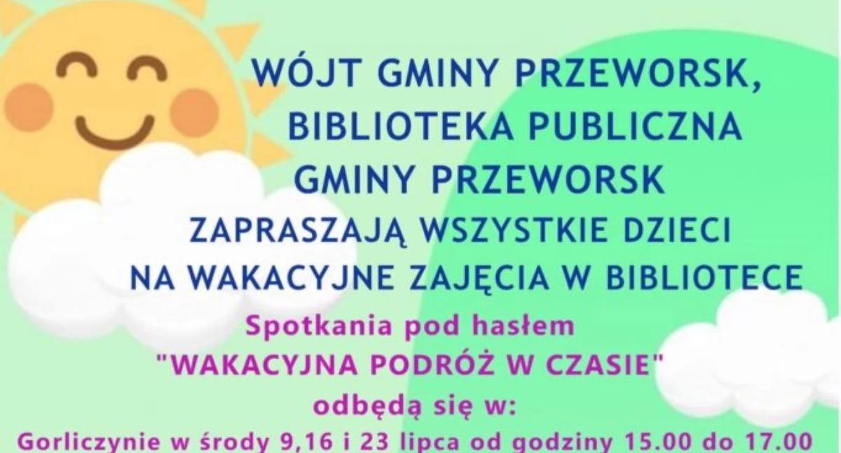 Wakacyjne zajęcia dla dzieci „Wakacyjna Podróż w Czasie” w Bibliotekach Gminy Przeworsk
