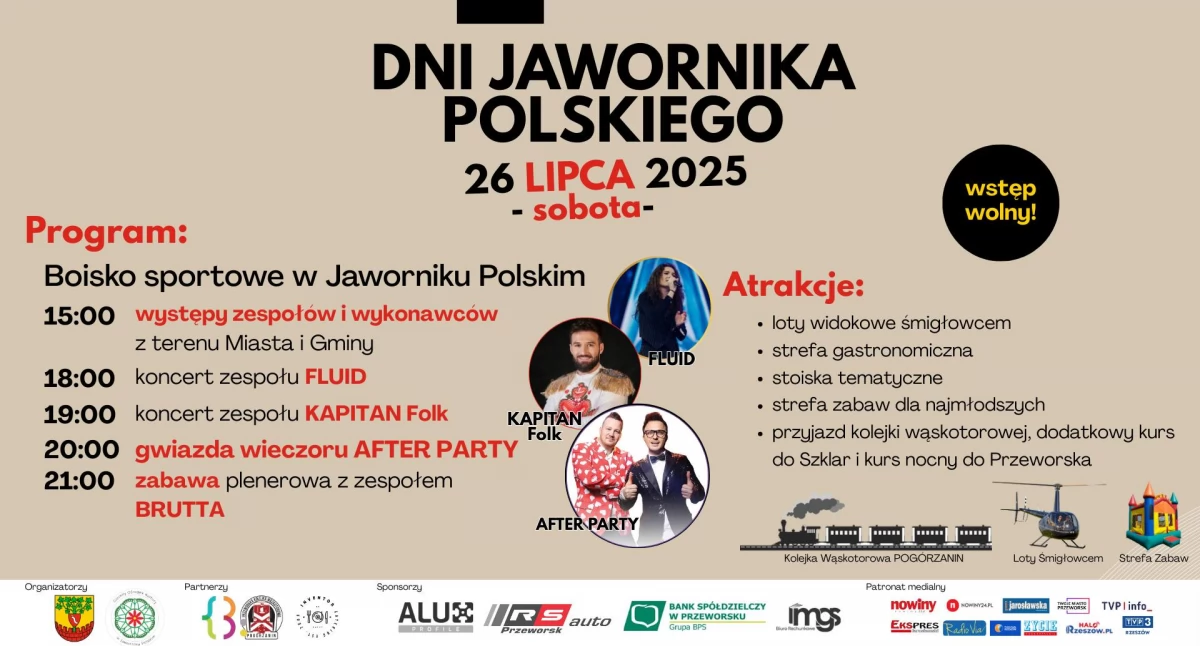 After Party i Kapitan Folk wystąpią podczas Dni Jawornika 