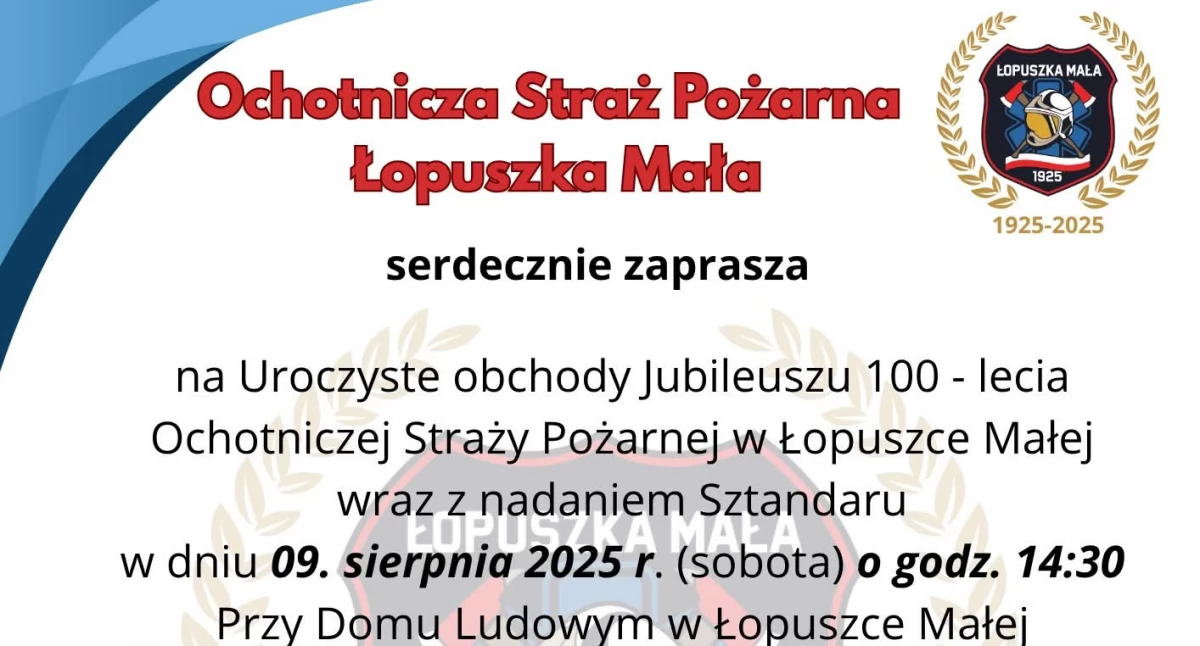  Jubileusz 100-lecia istnienia OSP w Łopuszce Małej
