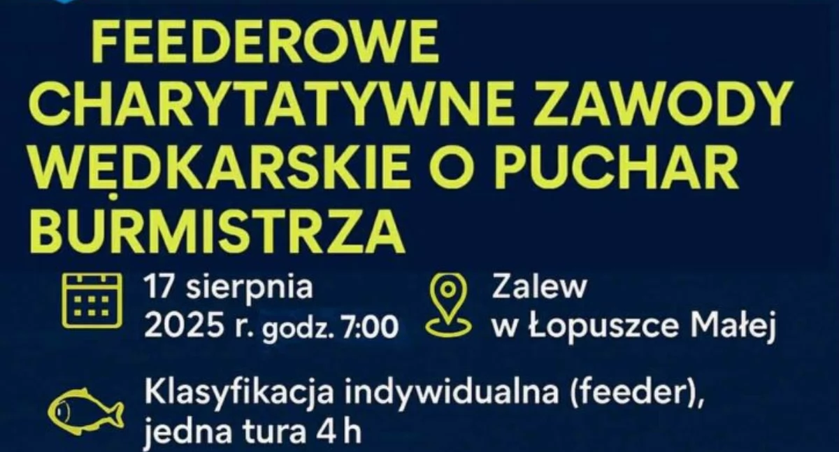 Charytatywne zawody wędkarskie na Zalewie w Łopuszce Małej