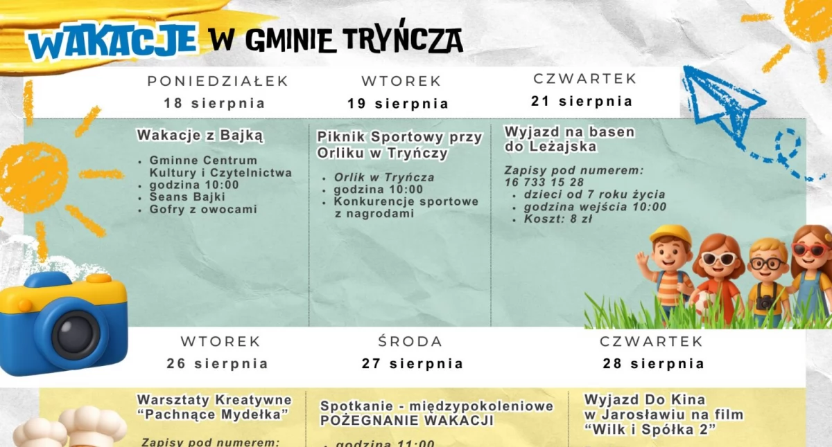 Wakacje w Gminie Tryńcza 