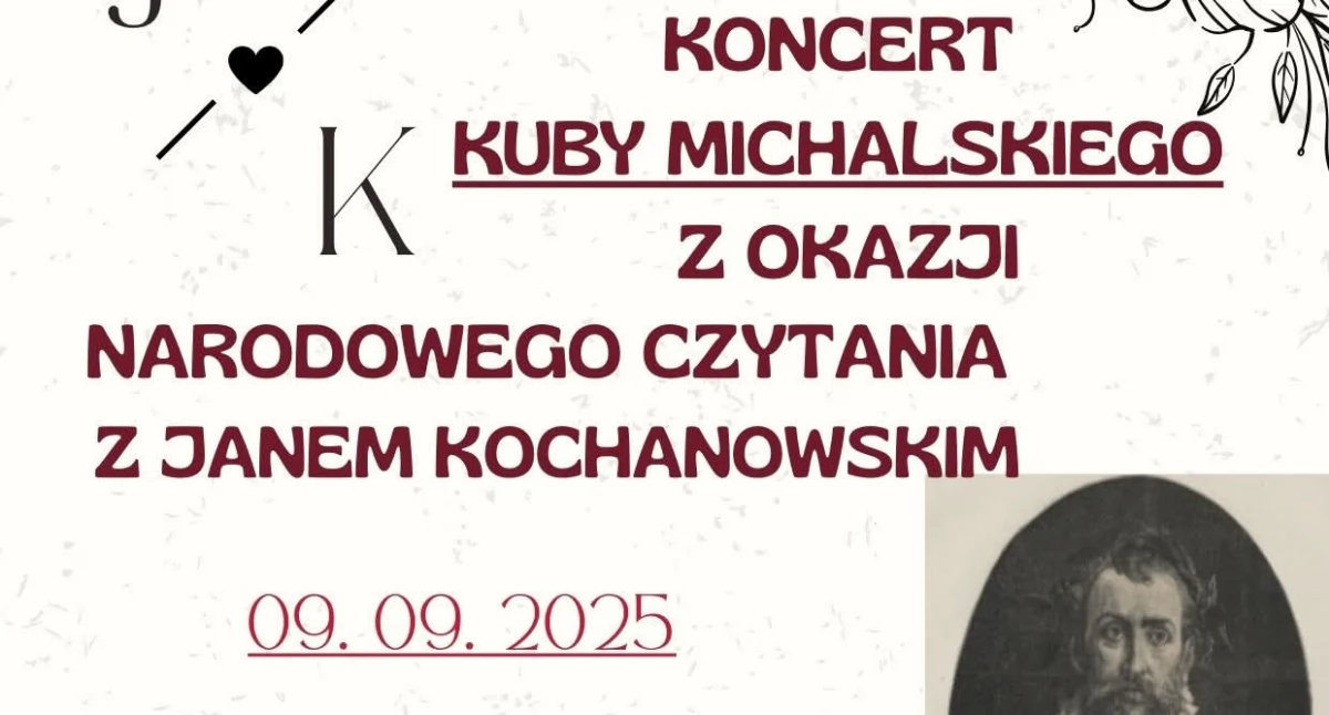 Koncert Kuby Michalskiego z okazji Narodowego Czytania z Janem Kochanowskim w Kańczudze 