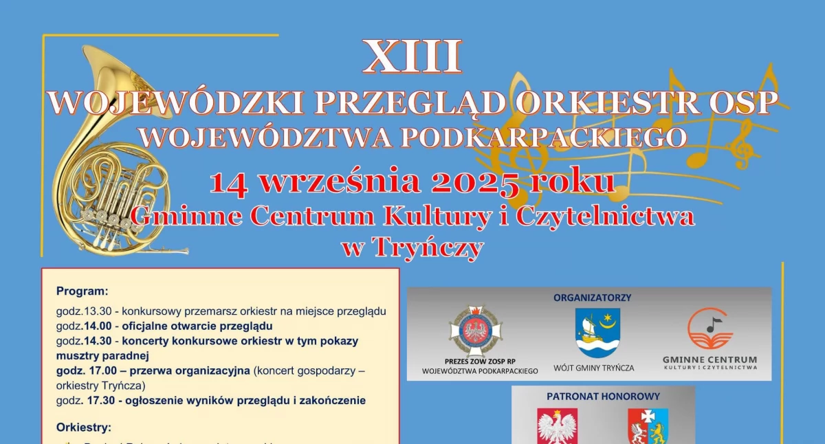XIII Wojewódzki Przegląd Orkiestr OSP Województwa Podkarpackiego w Tryńczy 