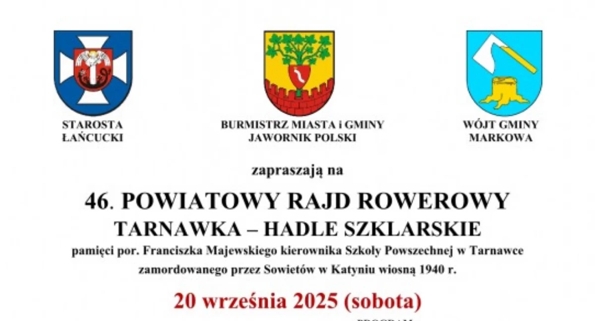 46. Powiatowy Rajd Rowerowy  Łańcut Tarnawka – Hadle Szklarskie  