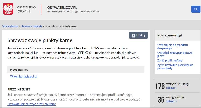 Uwaga na fałszywe strony z punktami karnymi!