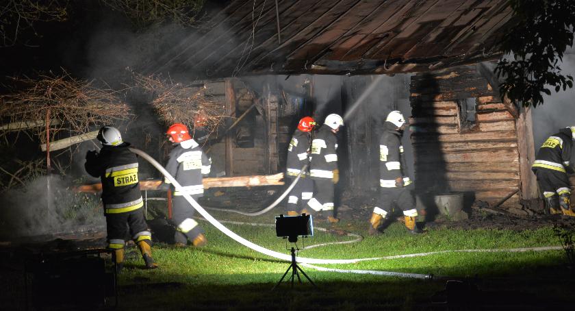 Pożar drewnianego  domu przy ul. Pełkińskiej