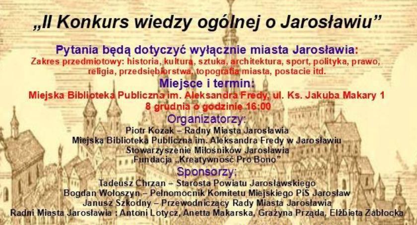 II Konkurs wiedzy ogólnej o Jarosławiu