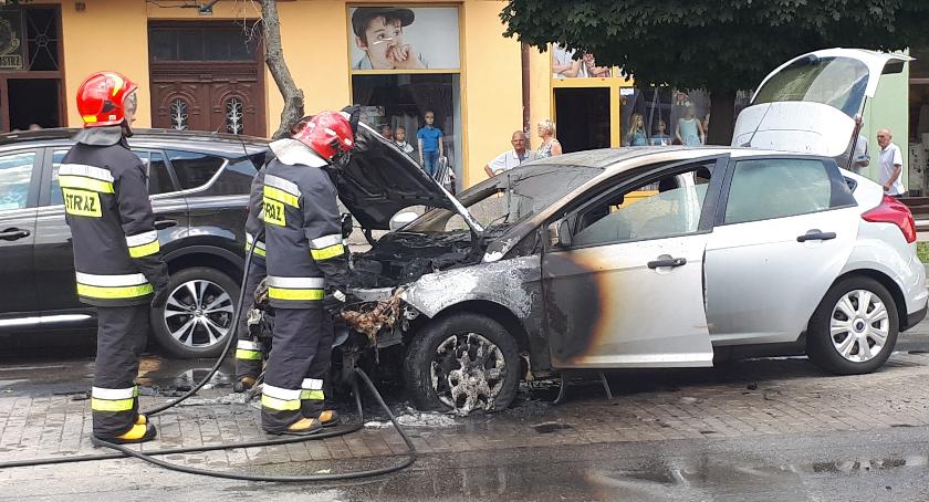 Na Grunwaldzkiej zapalił się samochód
