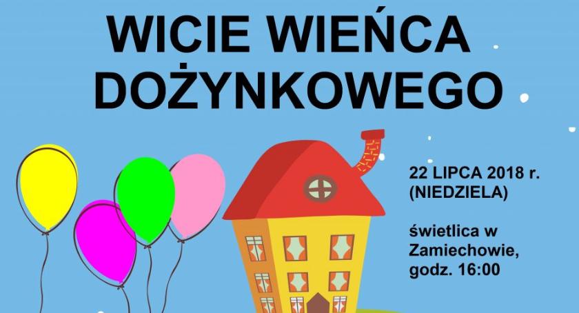 Wicie wieńca dożynkowego w Zamiechowie