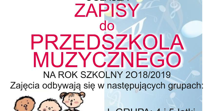 Zapisy do Przedszkola Muzycznego