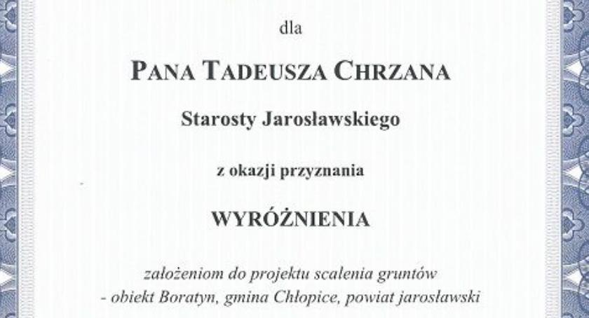 Powiat jarosławski wyróżniony za scalenia 