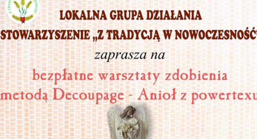  Anioł z powertexu. Warsztaty metodą Decoupage