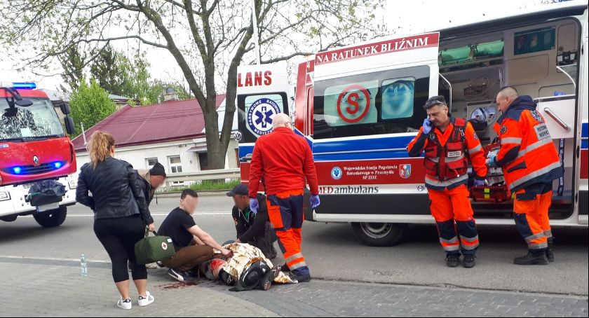 Wypadek przy stacji LOTOS koło Dominikanów