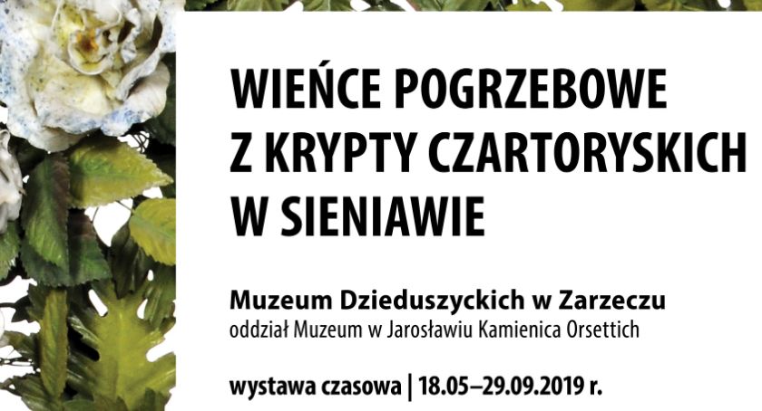 Wystawa wieńców pogrzebowych z krypt Czartoryskich w Sieniawie