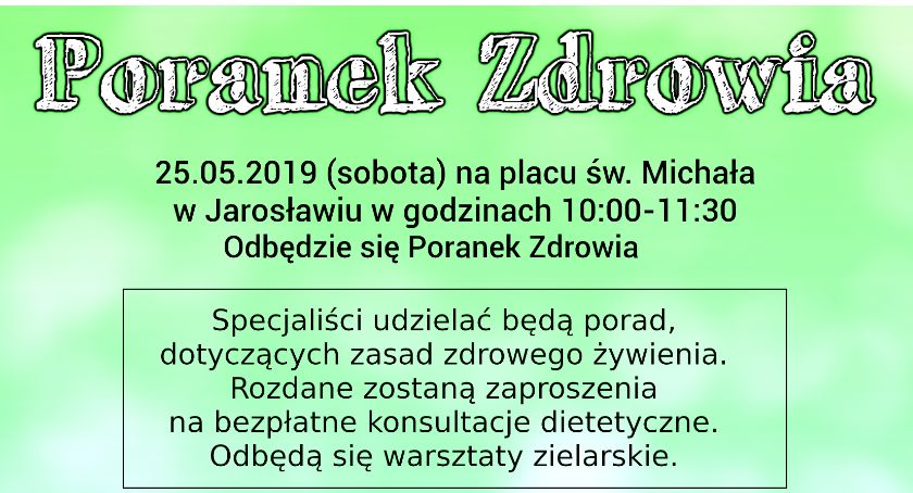 Poranek zdrowia 