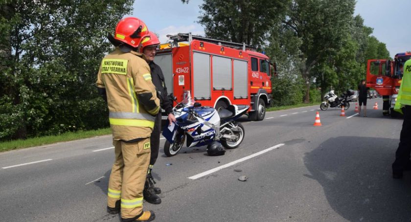 Wypadek z udziałem motocyklisty w Radymnie