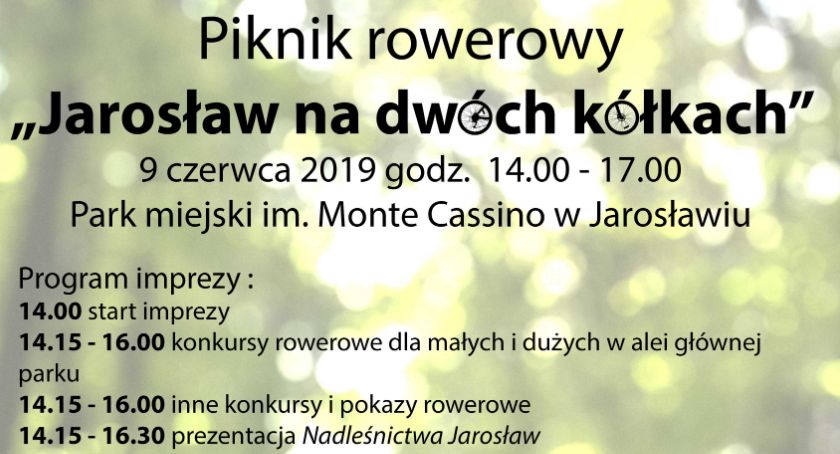 Jarosław na dwóch kółkach - piknik rowerowy w Parku Miejskim