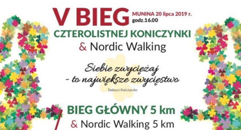 V Bieg Czterolistnej Koniczynki i Nordic Walking w Muninie