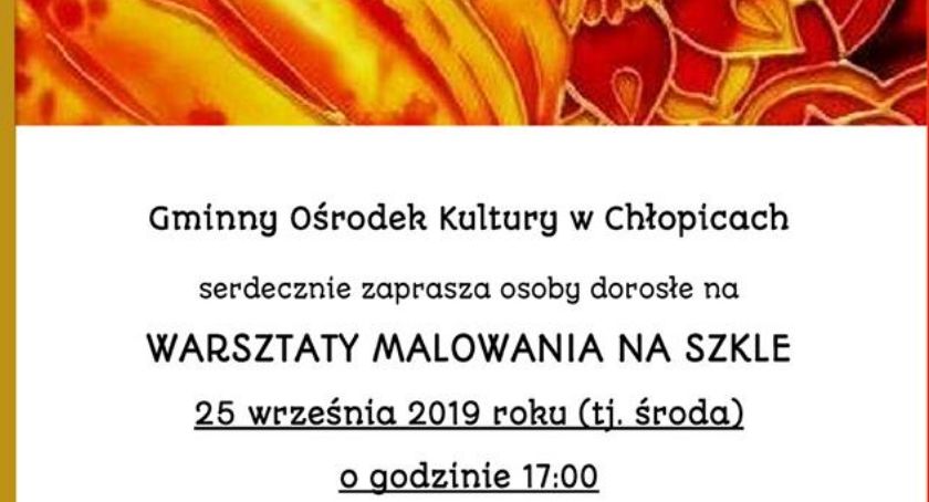 Warsztaty malowania na szkle w Chłopicach