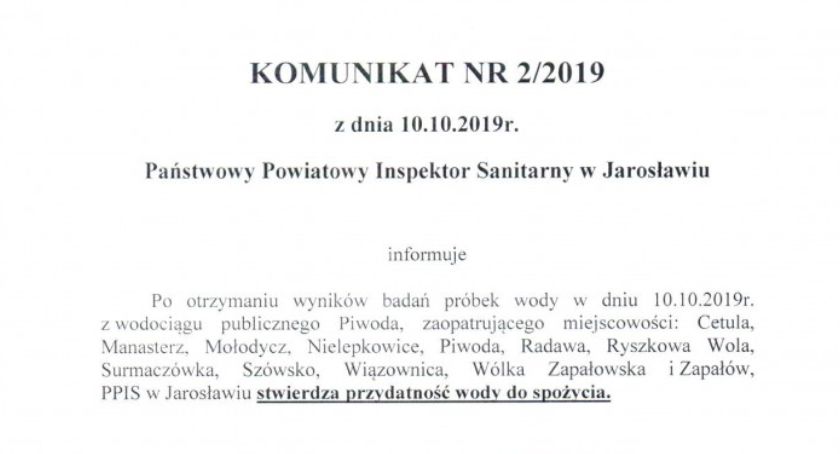 Woda w gminie Wiązownica przydatna do spożycia