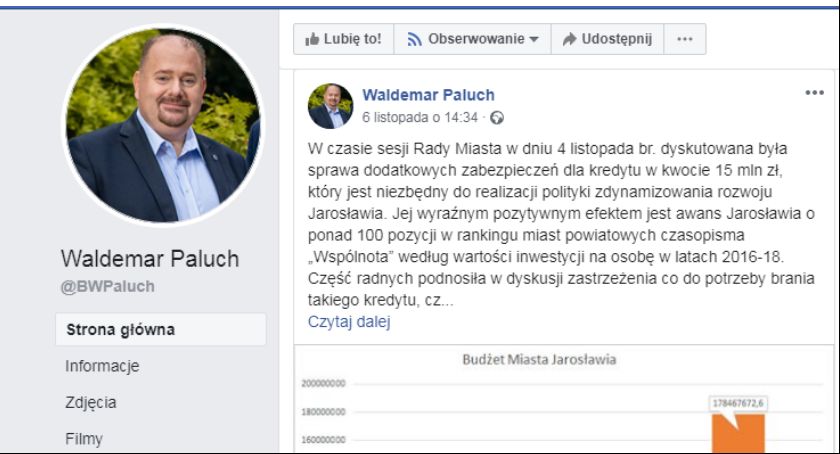 Internetowa  wojna o stan zadłużenia miasta 