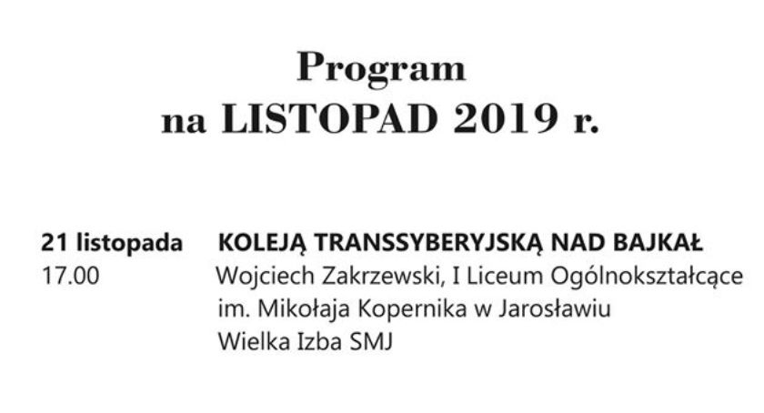 Koleją Transsyberyjską nad Bajkał - wykład w SMJ