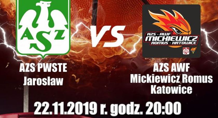 Mecz o mistrzostwo 2 ligi koszykówki mężczyzn AZS PWSTE Jarosław vs AZS AWF Mickiewicz Romus Katowice 
