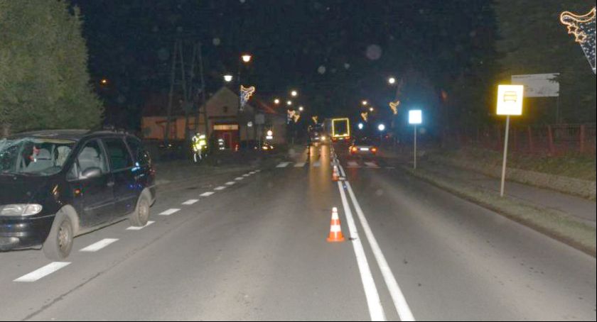 Potrącenie pieszego na przejściu w Szówsku