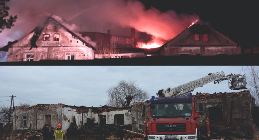 Spłonął dworek Tyszkiewiczów przy ul. Spółdzielczej w Jarosławiu