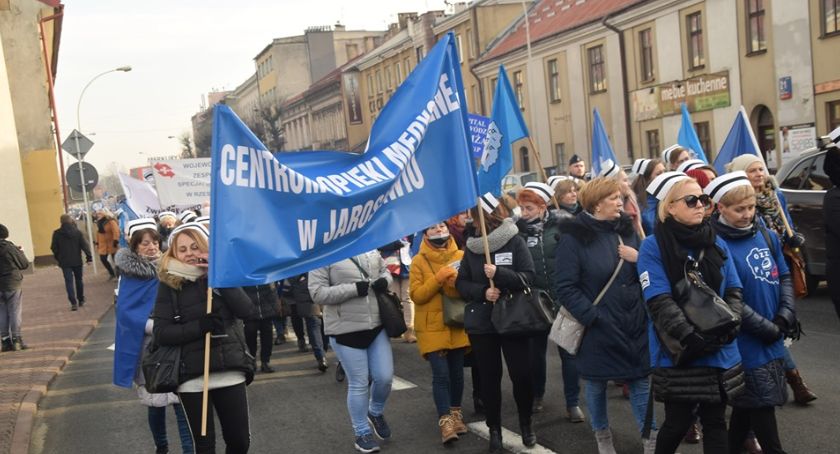 Pielęgniarki z Jarosławia na ogólnopolskiej manifestacji 