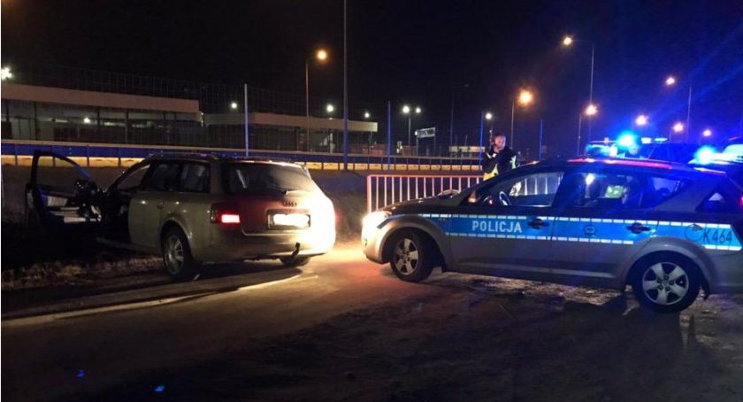 Poszukiwany ukradł paliwo, nie zatrzymał się do kontroli i wjechał w nasyp 