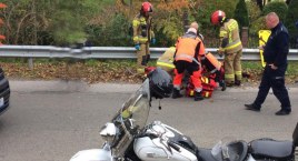 Poszkodowany motocyklista w wypadku w Rozborzu