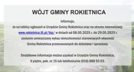 Informacja o wykazie nieruchomości stanowiących własność Gminy Rokietnica przeznaczonych do dzierżawy i sprzedaży