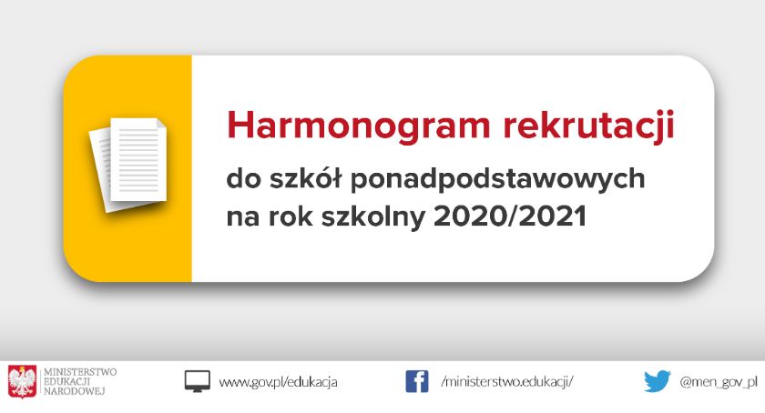 MEN ogłasza harmonogram rekrutacji do szkół ponadpodstawowych