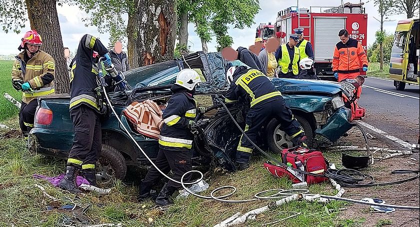 Poważny wypadek na DK63. Kierowca miał ponad 1,5 promila! [FOTO i VIDEO]