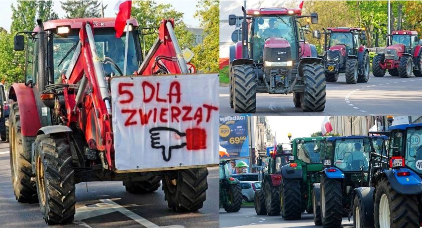 Rolnicy protestowali w Łomży. Maszyny blokowały centrum miasta [VIDEO i FOTO]