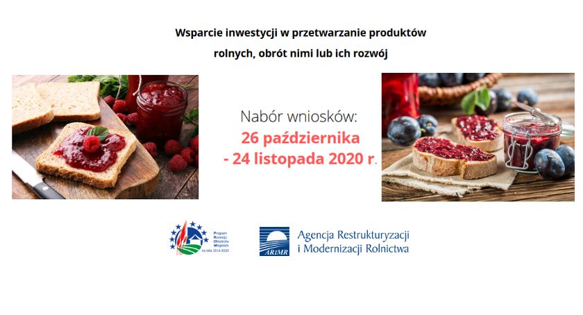 Dotacje na małe przetwórstwo i Rolniczy Handel Detaliczny 