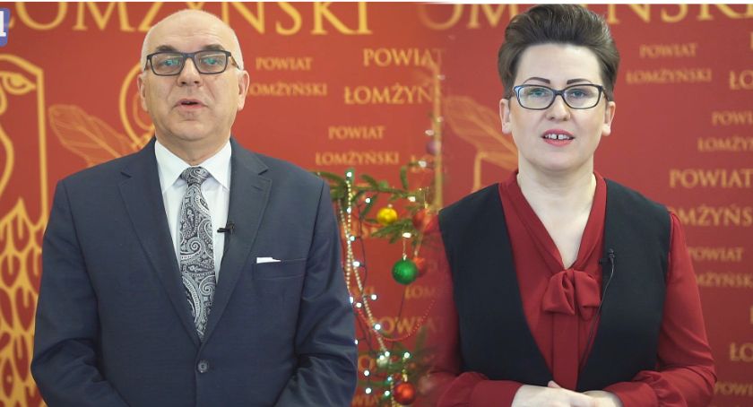 Władze Powiatu Łomżyńskiego ślą bożonarodzeniowe życzenia [VIDEO]