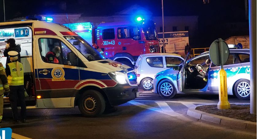 Wypadek na skrzyżowaniu Al. Legionów i ul. Polowej [FOTO]